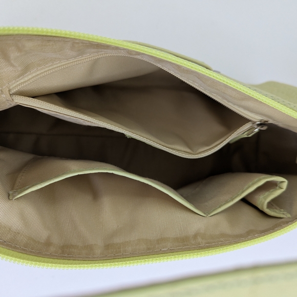 NWT Talbots Purse Crocodile Embossed Lime Green Leather Top Handle Handbag Y2K - Picture 7 of 15